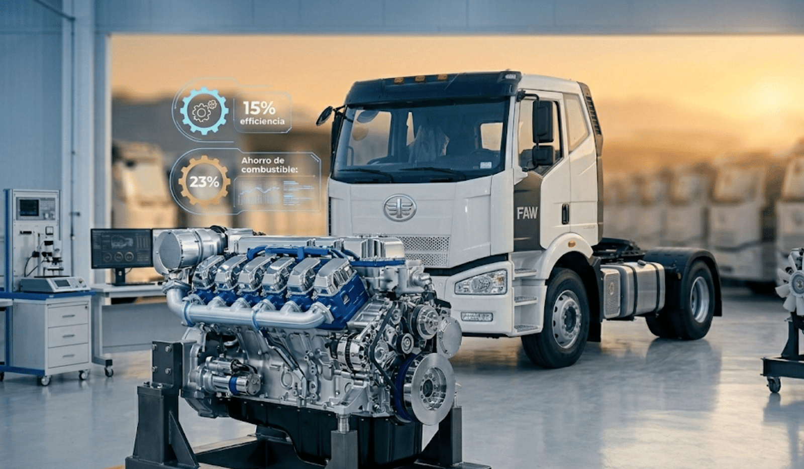 Motor Euro VI camiones ahorro